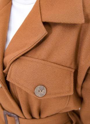 Бежевые 3 цвета базовые кашемировые пальто- s m l xl5 фото