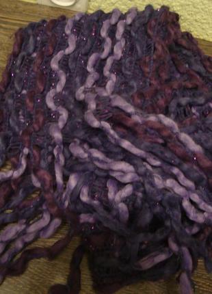 Вязанный объемный шарф1 фото