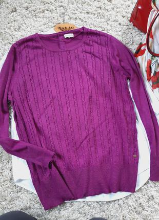 Актуальний красивий светр в кольорі фуксія, cappuccino, p. 16-203 фото