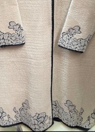 Шикарное нарядное пальто , чёрный,бутылка,беж .2 фото