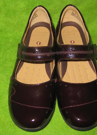 Туфли clarks,р.38 стелька 25,5см кожа3 фото