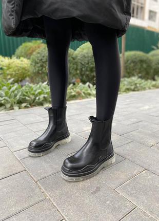 Женские ботинки bottega 🔺 ботега челси на флисе6 фото