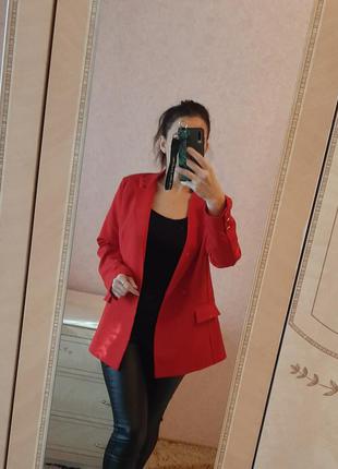 Пиджак красный1 фото