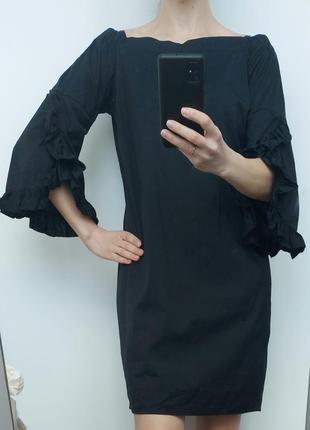 Monari котоновое платье с красивенными рукавами воланами2 фото