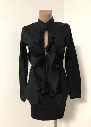 Шалено крута чорна сорочка на блискавці