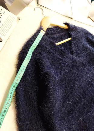 !!! пушистый синий свитер травка(можно оверсайз)5 фото