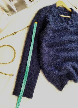 !!! пушистый синий свитер травка(можно оверсайз)4 фото