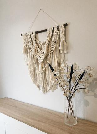 Пано макраме на стіну декор в стилі бохо ручне плетіння6 фото
