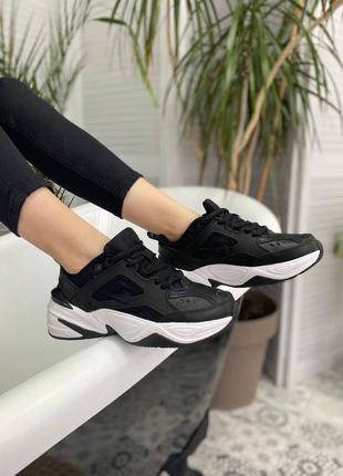Nike m2k tekno black женские кроссовки найк м2к текно