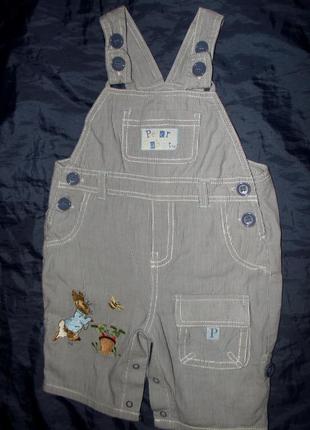 Пісочник, ромпер, комбінезон літній peter rabbit (3-6міс) + костюмчик disney в подарунок