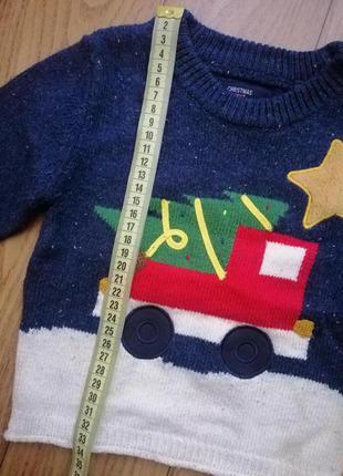 Новорічний светр next на 9-12 міс рік6 фото