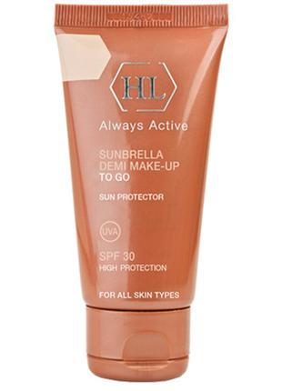 Holy land sunbrella demi make up spf 30 солнцезащитный крем 10мл санбрелла холи ленд распив4 фото