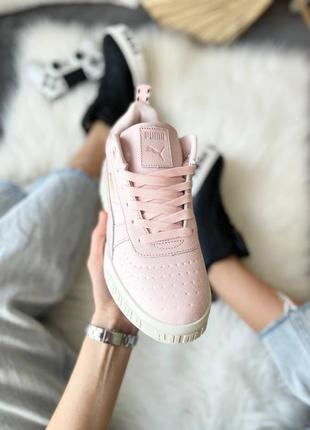 Зимние кроссовки puma cali pink fur на меху6 фото