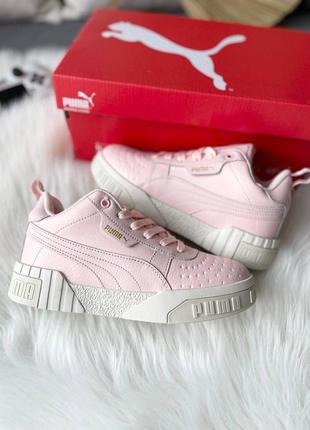 Зимние кроссовки puma cali pink fur на меху9 фото