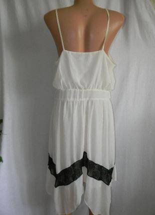 Розпродаж!!!кремове плаття сарафан із мереживом3 фото