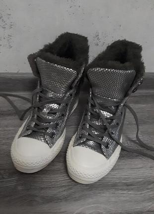 Converse кроссовки на платформе кеды сникерсы натуральная кожа под питона3 фото