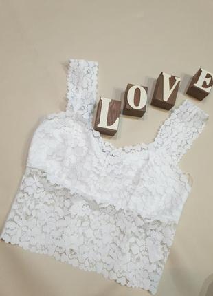 Майка кружевная, топ primark s