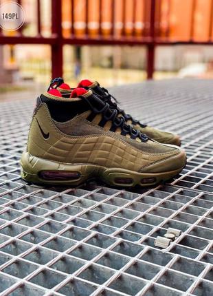 Зимові кросівки nike air max 95 sneakerboot green