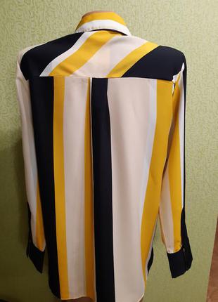 Рубашка женская блузка свободного кроя в полоску4 фото