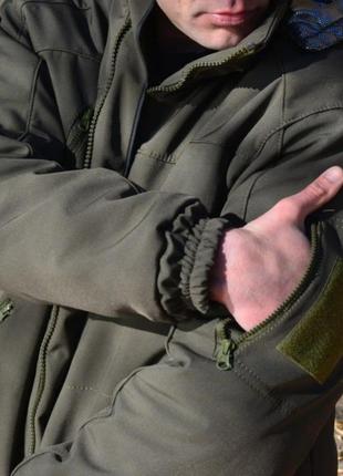 Зимняя куртка олива с утеплителем для военных5 фото