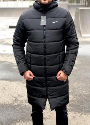 Мужская удлиненная зимняя куртка  nike❄️5 фото