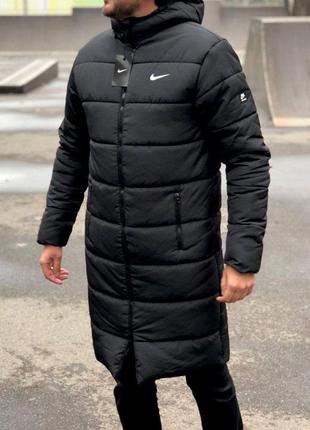 Мужская удлиненная зимняя куртка  nike❄️2 фото