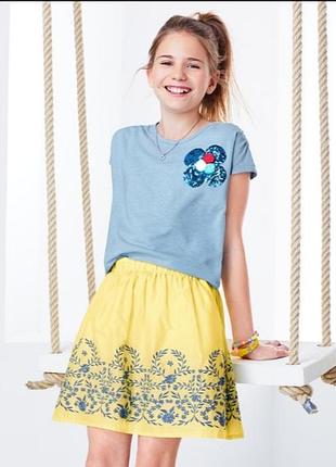 Спідниця з вишивкою бавовна р. 122/128
