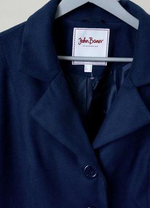 Пальто темно-синее большой размер батал john baner2 фото