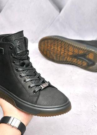 Шкіряні зимові черевики philipp plein. ❄️антиковзна підошва