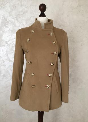 Шерстяное кашемировое пальто bottega martinesewool & cashmere coat in camel