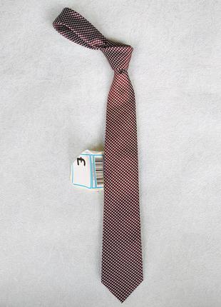 Широкий галстук бордо в горох2 фото