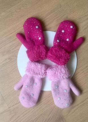 Теплі зимові вовняні в'язані рукавиці на флісі /‼️мінімальне замовлення від 175 грн‼️