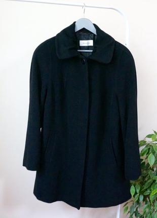 Пальто чёрное классическое прямой крой mayerline brussels