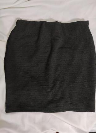 Черная офис юбка базовая резинка dorothy perkins 40