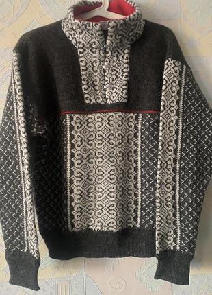 Теплющий шерстяной винтажный свитер ashley