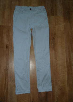 Коттоновые брюки на 9-10 лет от marks&spencer длина 86,5 см, шаговый 63 см, пот 31, поб 40 см состав