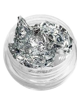 Поталь - сусальное серебро для декора ногтей - фольга для маникюра