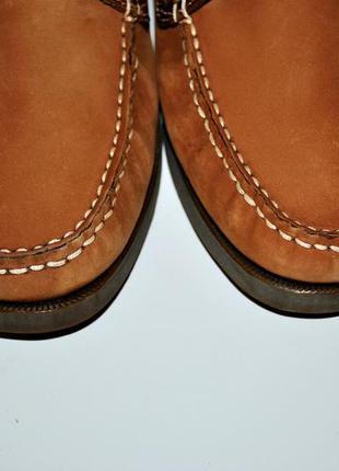 Туфли clarks кожаные нубук коричневые топсайдеры мокасины мужские4 фото