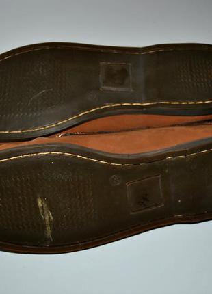 Туфли clarks кожаные нубук коричневые топсайдеры мокасины мужские9 фото