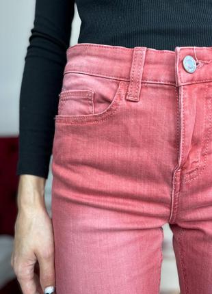 Розовые джинсы скини 1+1=35 фото