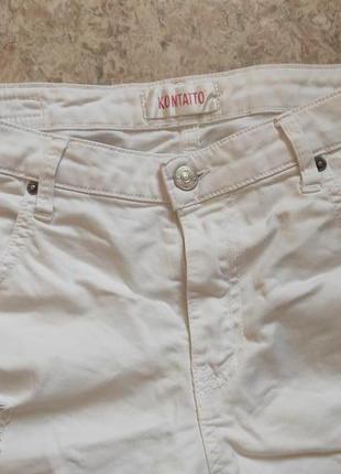 Белые джинсовые шорты бойфренды италия, kontatto2 фото
