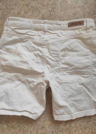 Белые джинсовые шорты бойфренды италия, kontatto3 фото