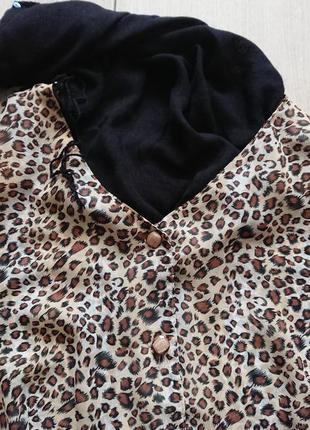 Летняя блузка леопардовый принт3 фото