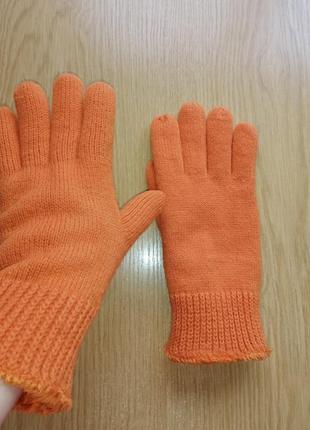 Руді рукавички теплі