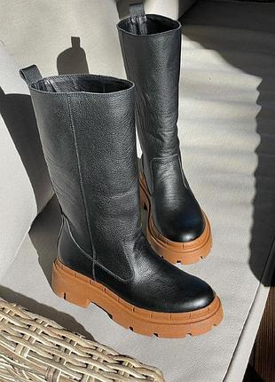 Кожаные сапоги трубы ручной работы по вашим меркам