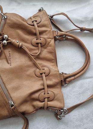 Люкс-бренд кожаная женская сумка lancaster5 фото