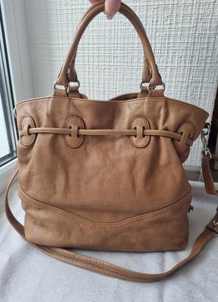 Люкс-бренд кожаная женская сумка lancaster3 фото