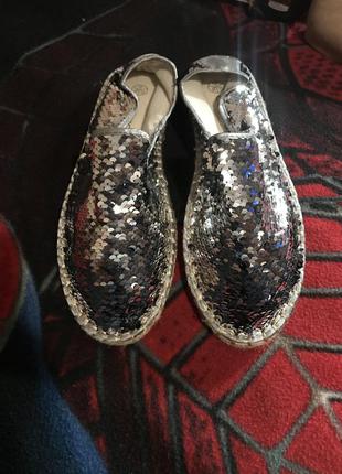 Esmara эспадрильи р. 40 стелька 27,5 см пайетки -перевертыши