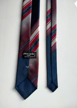 Винтажный галстук в полосу pierre cardin paris2 фото