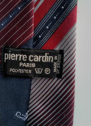 Винтажный галстук в полосу pierre cardin paris3 фото